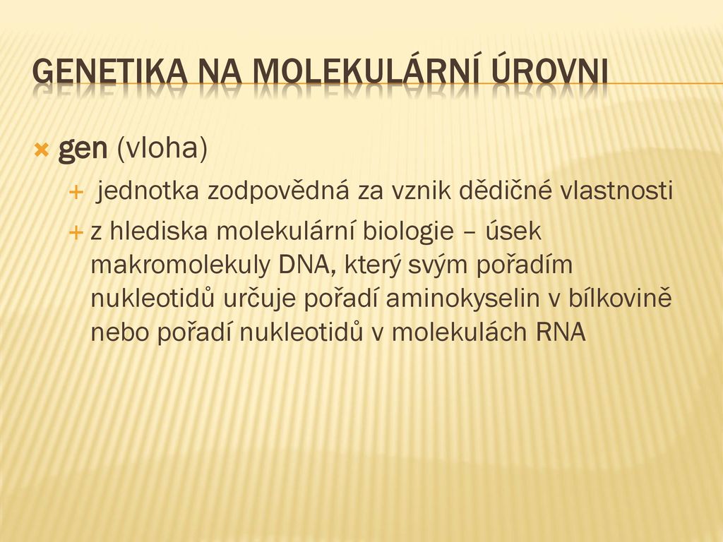 Vod Do Obecn Genetiky Ppt St Hnout